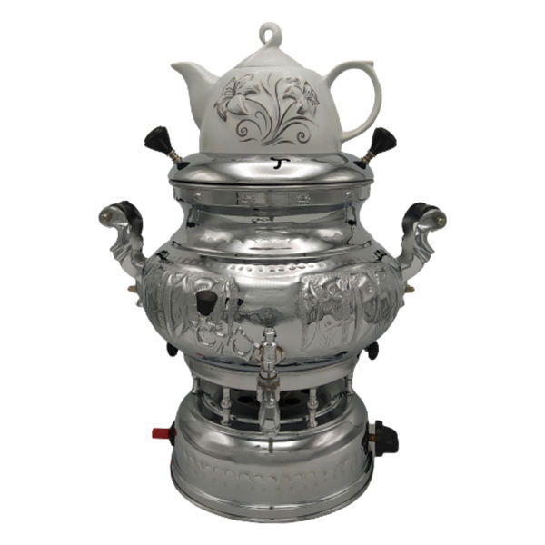 Machine à thé samovar à gaz persan avec théière 8 litres