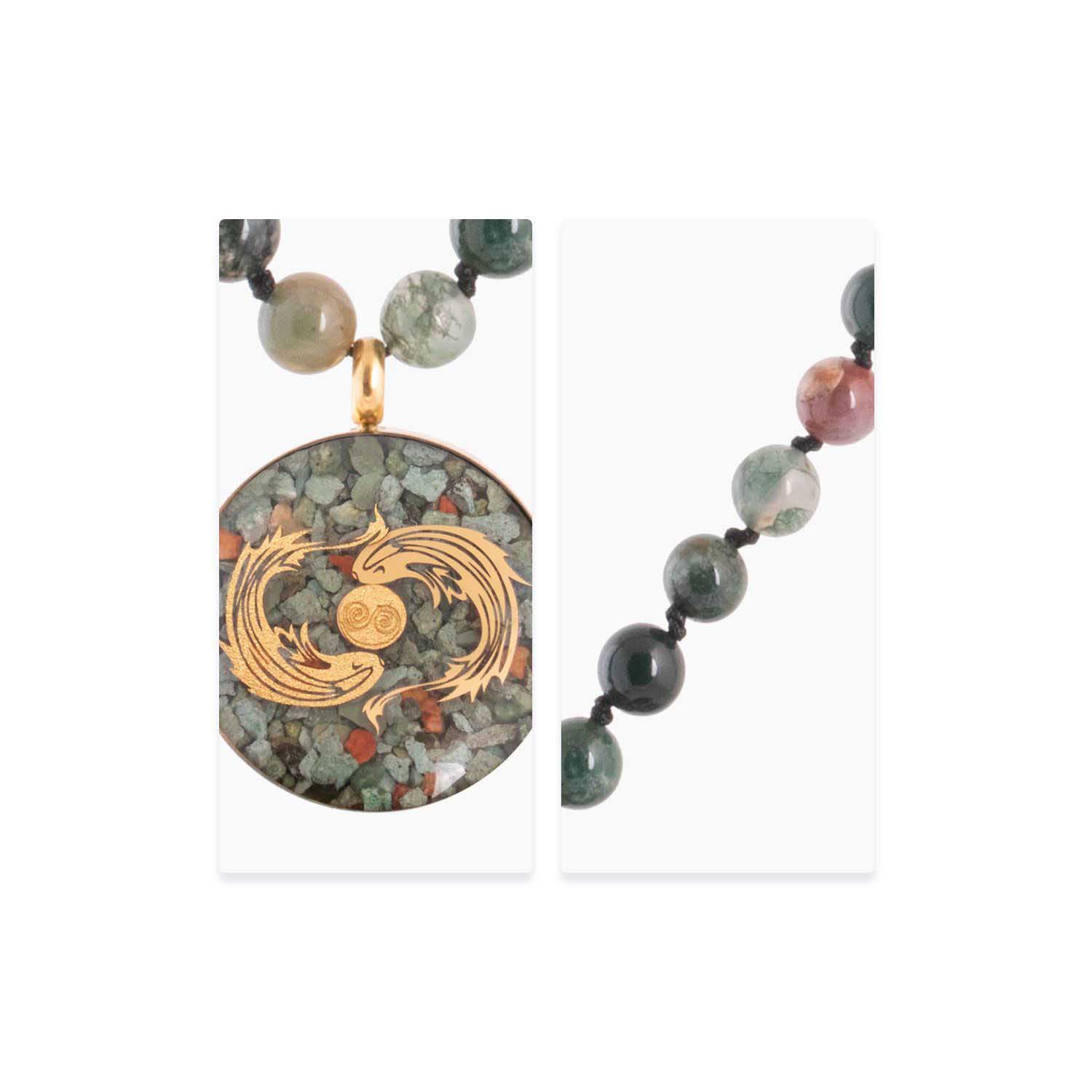 Collier plaqué or persan pour femmes Symbole Esfand