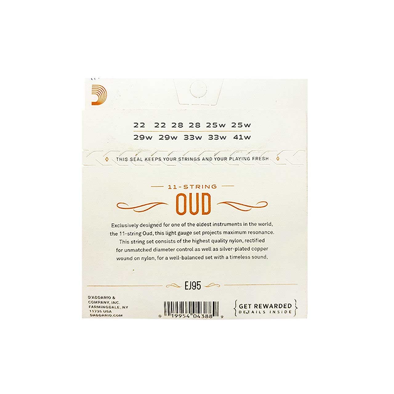 Pack de cordes pour instrument Oud modèle Daddario