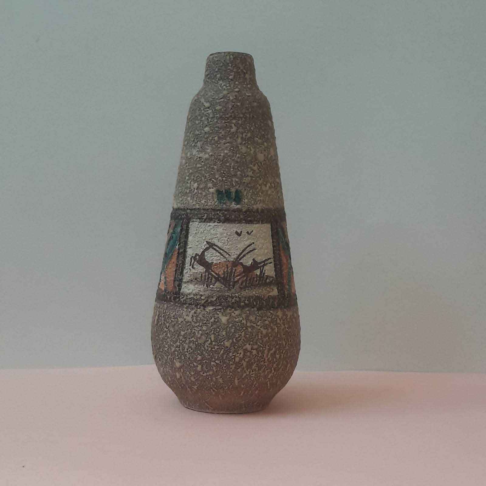 Vase en poterie décoratif persan fait main avec motif artistique Silik