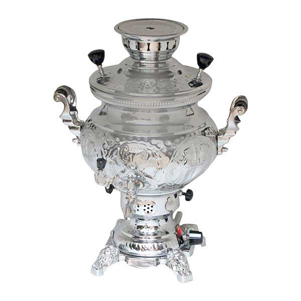 Machine à thé samovar à gaz persan design traditionnel motifs floraux 8 litres