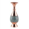 Vase décoratif persan en cuivre incrusté de turquoise fait main Yas