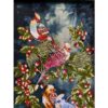 Tapis persan figuratif noué à la main de Tabriz représentant un oiseau