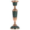 Bougeoir en cuivre persan fait à la main - Design incrusté de turquoise - Yas