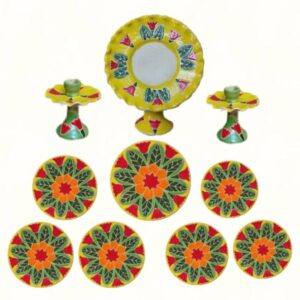 Set Haft-sin en céramique pour Nowruz, le Nouvel An persan Yellow