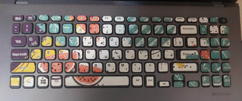 Autocollants de clavier en langue persane (farsi)