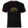 T-shirt Noir en Coton Style Persan Modèle Hich — Design Distinctif de Calligraphie Hich
