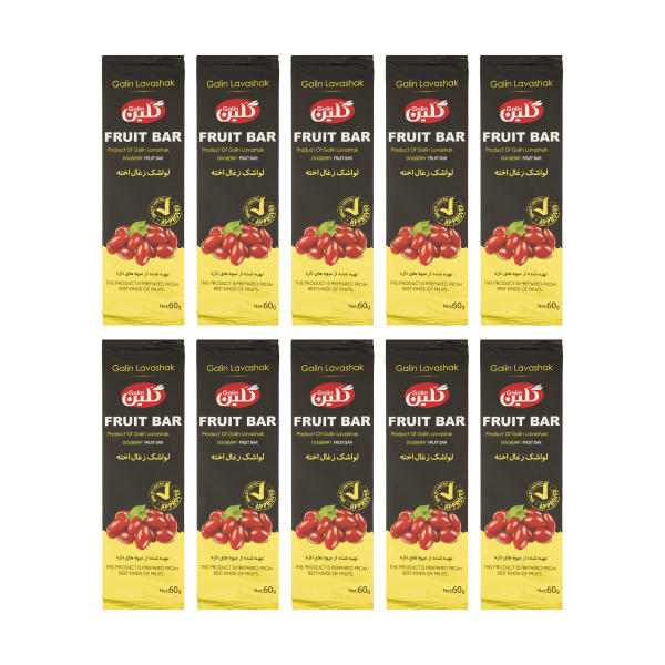 Barres de fruits Cornouiller de Galin - Lavaschak persan, 60g (10 pièces)