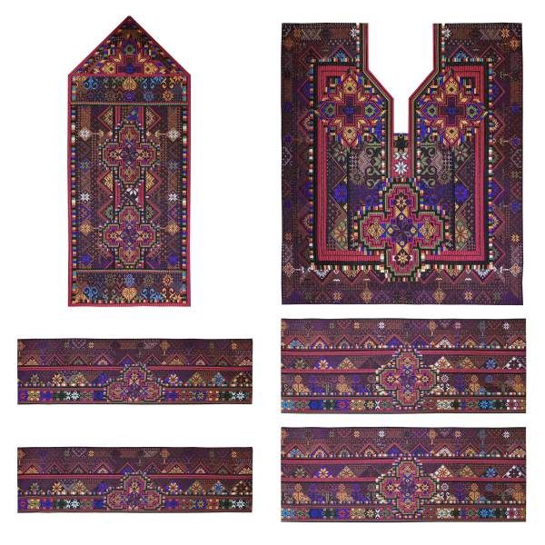 Panneau de robe brodé Balochi fait à la main - Kahnooji