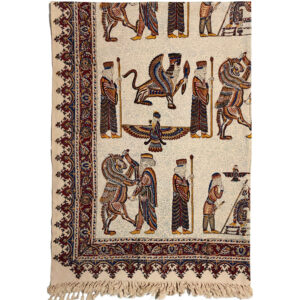 Nappe Persane : Impressions Traditionnelles Kalamkari d’Isfahan Takht-e Jamshid