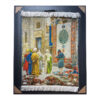 Tapis persan figuratif noué à la main de Tabriz représentant le bazar du Caire
