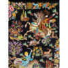 Tapis persan figuratif noué à la main de Qom représentant un terrain de chasse