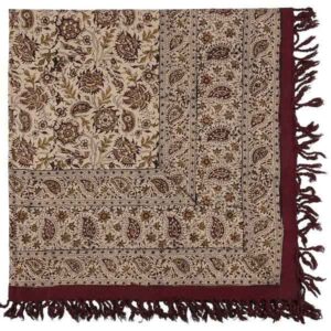 Nappe Persane : Impressions Traditionnelles Kalamkari d’Isfahan Atrian