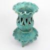 Bougeoir en poterie persane fait main avec design de tulipe