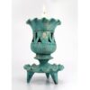 Bougeoir en poterie persane fait main avec design de tulipe