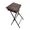 Ensemble de Chaise Empilable et Table de Prière pour Salah et Musulmans - Marron