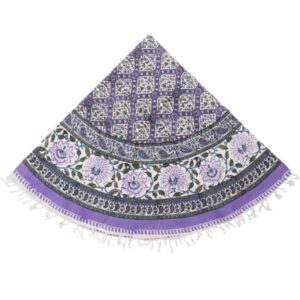 Nappe Persane : Impressions Traditionnelles Kalamkari d’Isfahan Bleue