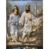 Tapis persan figuratif noué à la main de Tabriz représentant Cyrus et Mandana