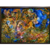 Tapis mural persan fait main de Tabriz représentant la miniature Dayereh Hasti