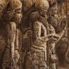 Tapis persan figuratif noué à la main de Tabriz représentant Takht-e Jamshid