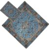 Tapis de prière en Termeh persan de luxe, Sajada bleu islamique