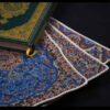 Tapis de prière en Termeh persan de luxe, Sajada bleu islamique