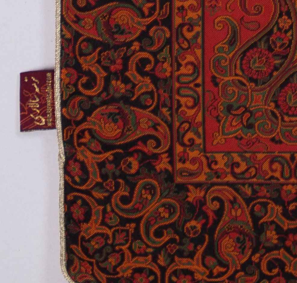 Tapis de prière en Termeh persan de luxe, Sajada rouge islamique