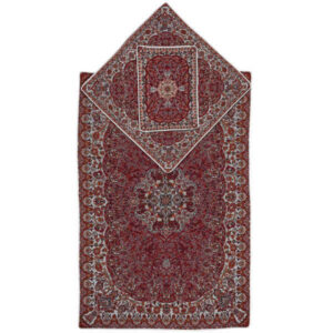 Tapis de prière en Termeh persan de luxe, Sajada rouge islamique