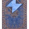 Tapis de prière en Termeh persan de luxe, Sajada bleu islamique