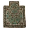 Tapis de prière de voyage pour musulman taille poche et portable Vert Paisley