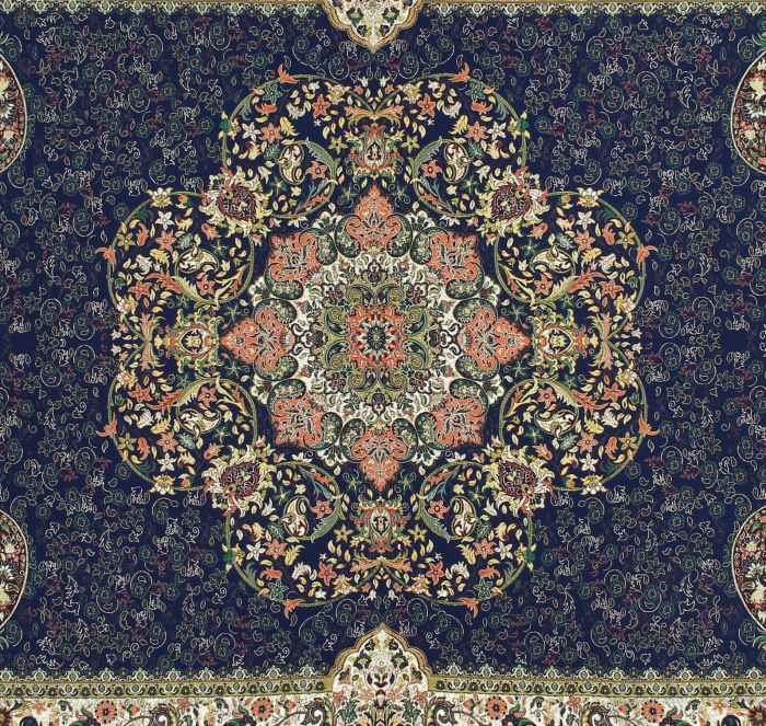 Tapis de prière en Termeh persan de luxe, Sajada islamique