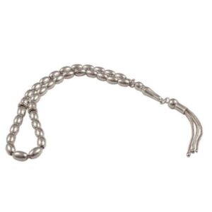 Islamic Silver Rosary with 33 Prayer Beads Tasbih Zahiraddini