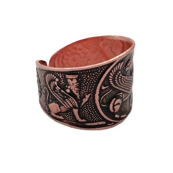 Ensemble de Bague et Bracelet en Cuivre Perse Modèle Achéménide