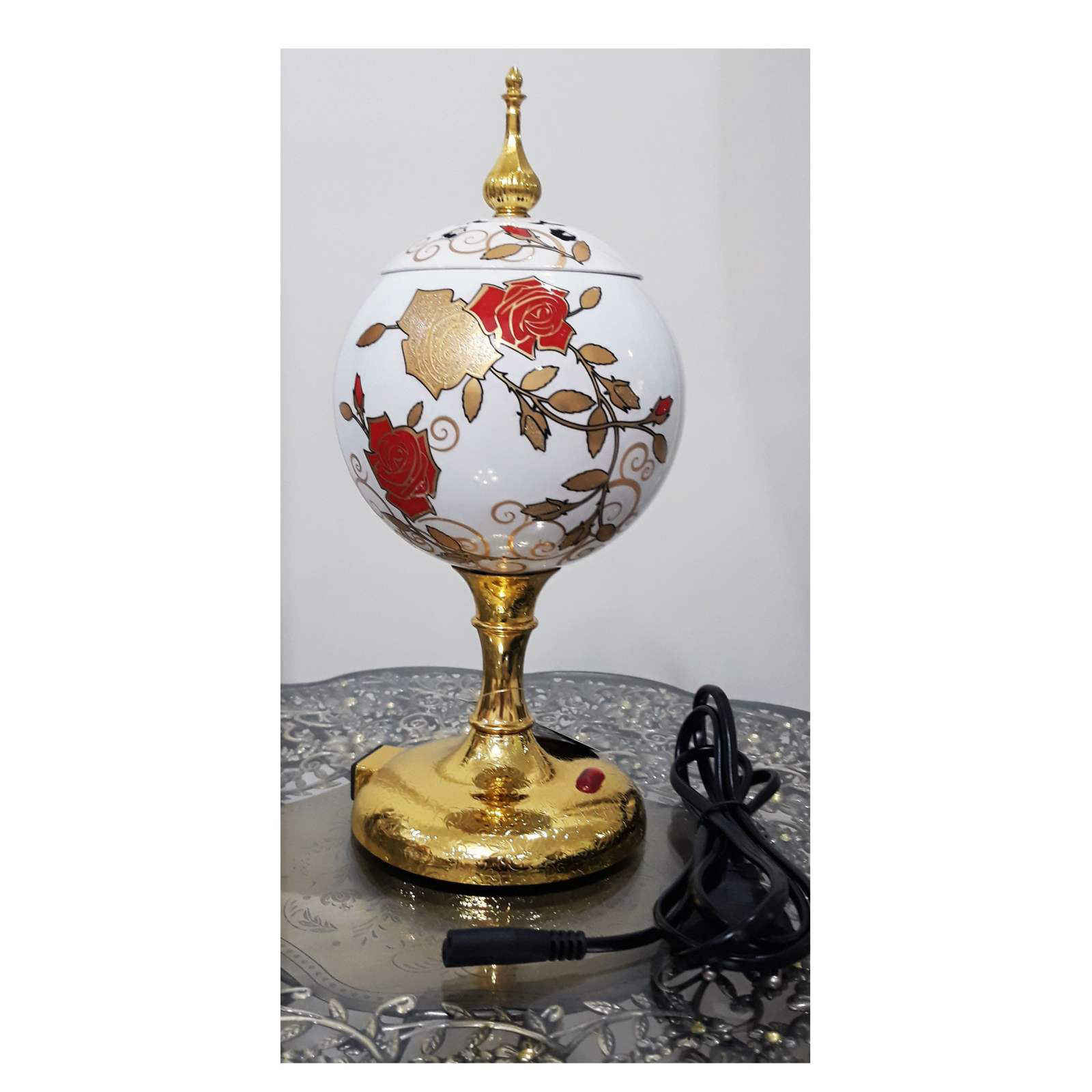 Brûleur électrique de Bakhoor et Esfand – Design floral