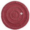 Tapis de sol macramé bohème tissé à la main – Couleur rouge