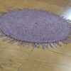 Tapis de sol macramé bohème tissé à la main – Couleur violette