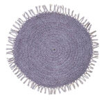 Tapis de sol macramé bohème tissé à la main – Couleur violette