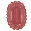 Tapis de sol macramé bohème tissé à la main – Forme ovale