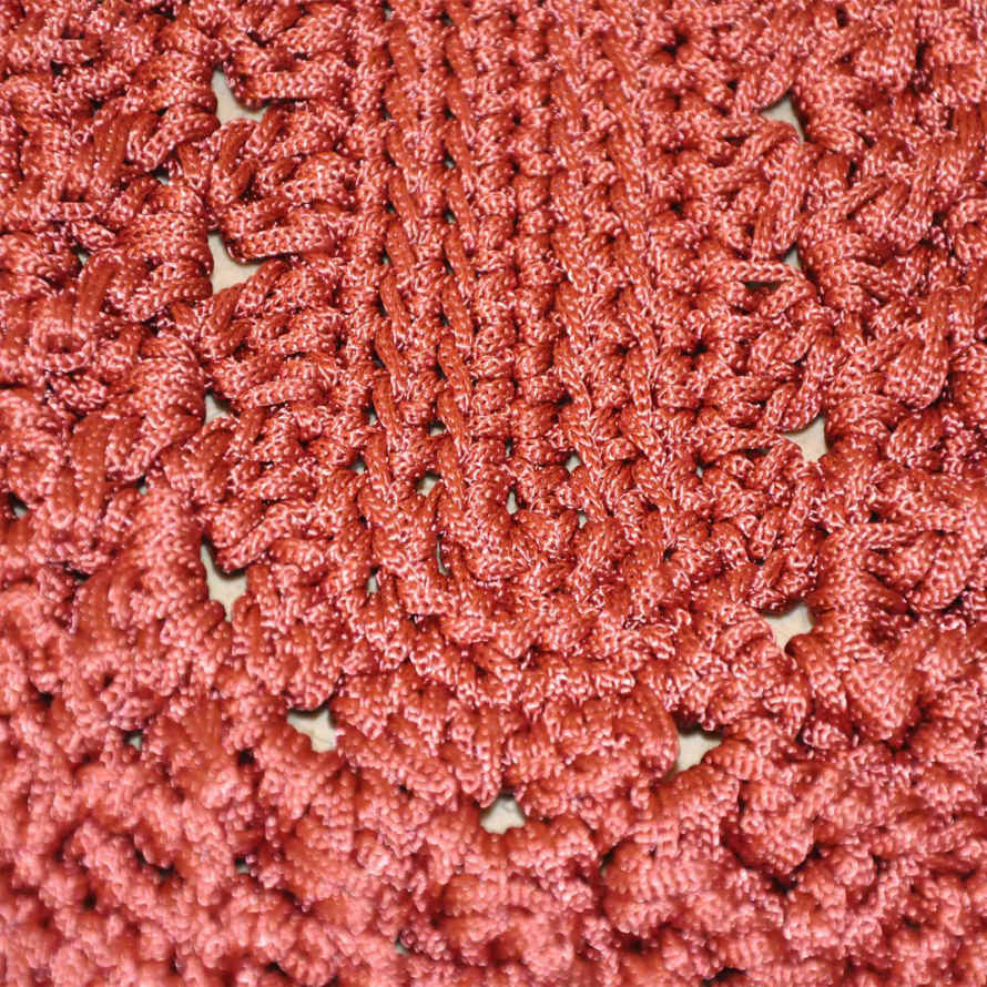 Tapis de sol macramé bohème tissé à la main – Forme ovale