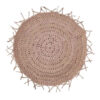 Tapis de sol macramé bohème tissé à la main – Forme ronde