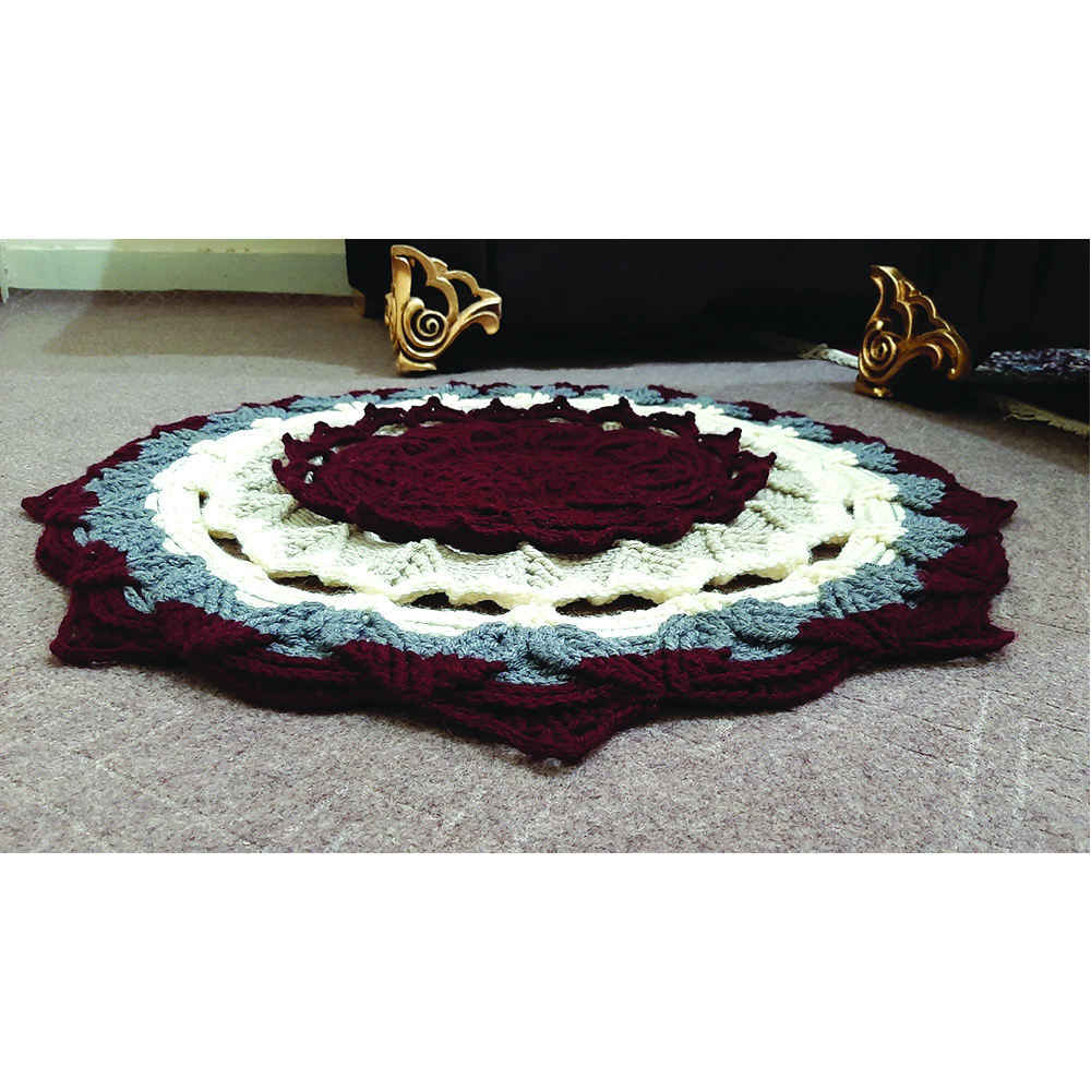 Tapis de sol macramé bohème tissé à la main – Design classique