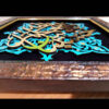 Calligraphie Islamique Encadrée – Art de Marqueterie en Bois – Hasbunallahu Wa Ni'mal Wakeel