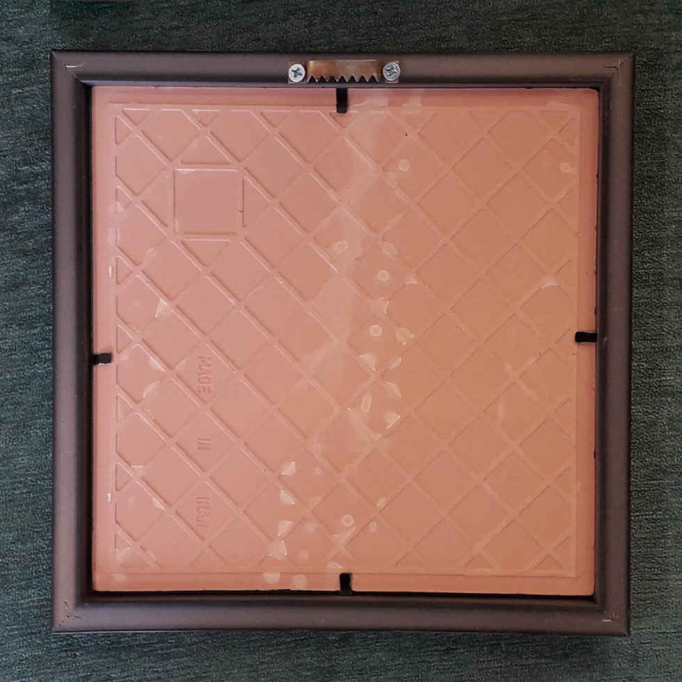 Carreau persan décoratif encadré – Motif de calligraphie : Nafase Bade Saba