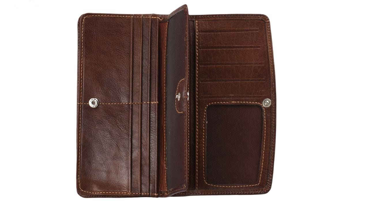 Portefeuille en cuir persan avec design Hakhamanesh