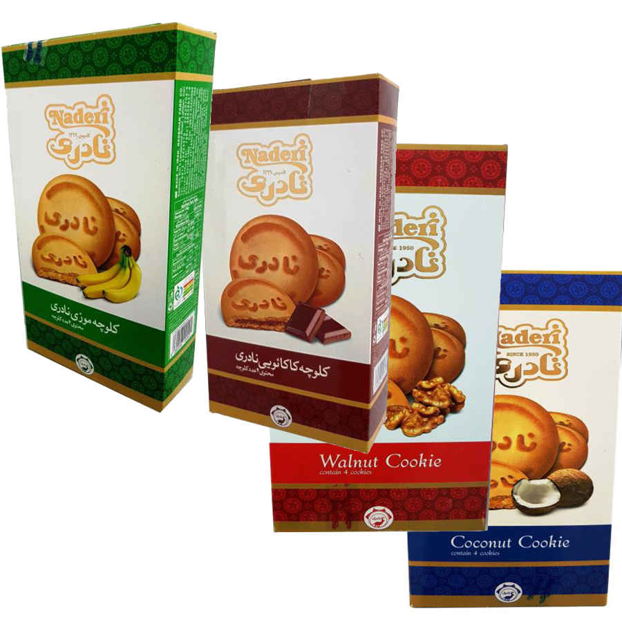 Naderi Koloocheh Biscuits Persans Tamponnés - Saveurs Mélangées, Pack de 26