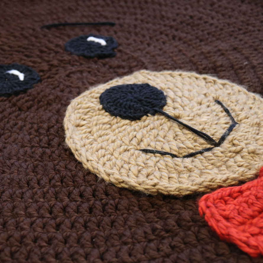 Tapis de sol macramé bohème tissé à la main – Design Ours