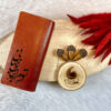 Portefeuille en cuir persan avec design Love