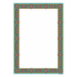 Sea Green Colored Tazhib A4 Paper – Slimi (10x)