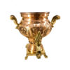 Samovar en cuivre persan, théière décorative à charbon, motifs floraux 1 litre
