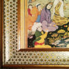 Carreau persan décoratif encadré - Shahnameh inspiré : Miniature